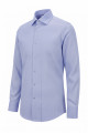 Nazef %80 Pamuk Slim Fit Açık Mavi Balıksırtı Desenli Erkek Gömlek