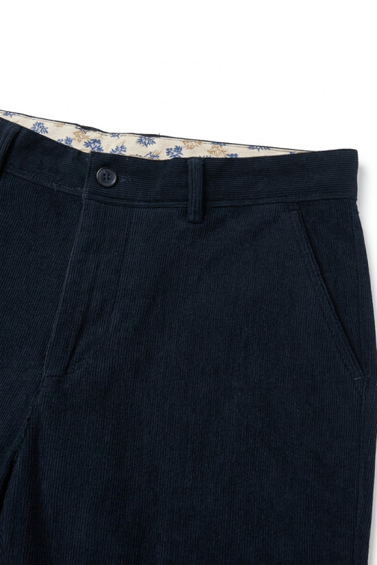 NAZEF Premium Regular Fit Lacivert Fitilli Kadife Erkek Pantolon