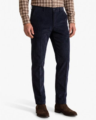 NAZEF Premium Regular Fit Lacivert Fitilli Kadife Erkek Pantolon