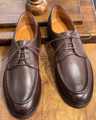 Nazef Eva Taban Bağcıklı Flotur Deri Kahverengi Günlük Ayakkabı