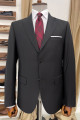 Nazef Dar Kesim Mono Yaka %44  Üstün İpek Yünü Siyah Takım Elbise