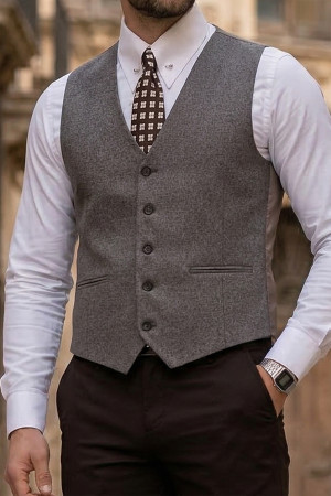 Nazef Dar Kesim Bej Yün Yelek