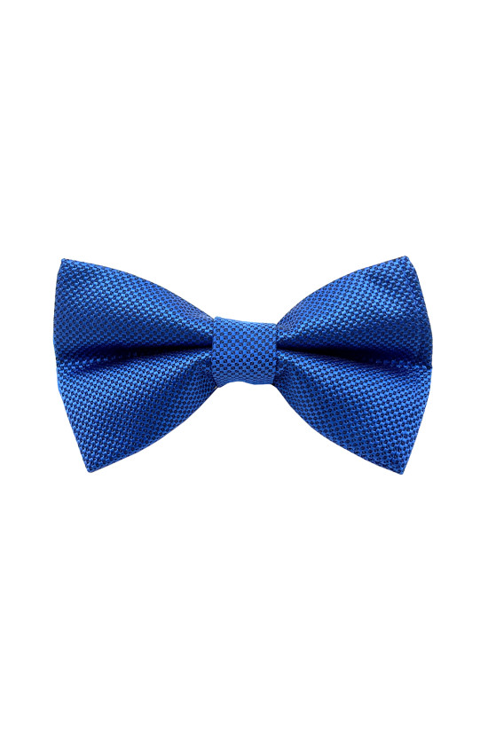 Nazef El Yapımı Özel Tasarım Mikro Fiber Çift Katlı Saks Mavisi Papyon 