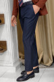 Nazef Özel Üretim Dar Kesim Yan Cep Likralı Lacivert Kumaş Pantolon ( En boy Likralıdır ) 