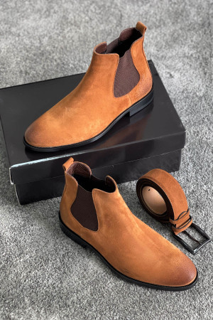 Nazef Enjeksiyon Kösele Taban Süet Deri Taba Chelsea Bot