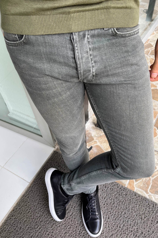 Nazef Dar Kesim Haki Denim Pantolon 