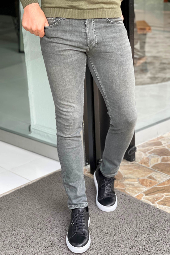Nazef Dar Kesim Haki Denim Pantolon 